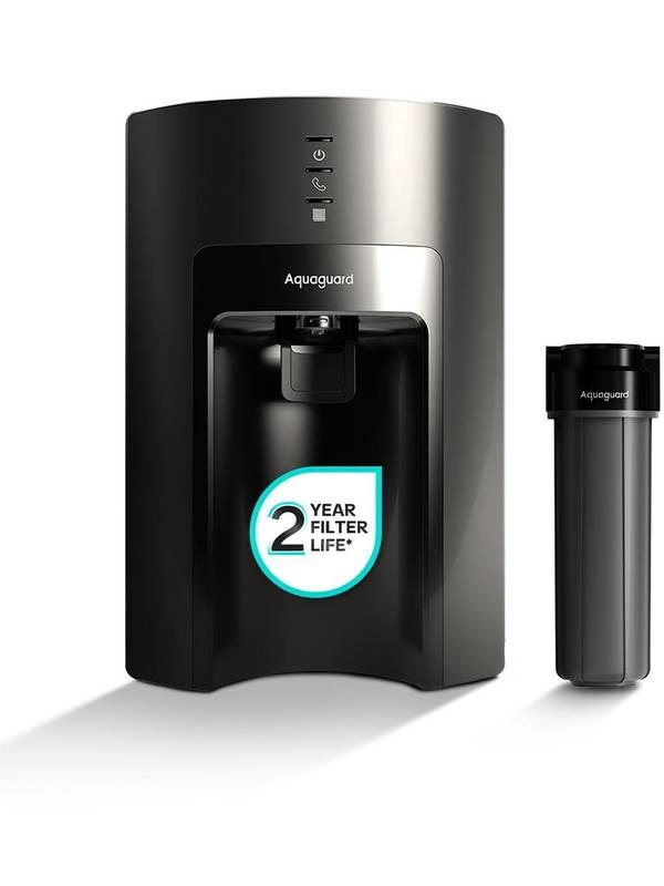 [SMH-82E440CCFD31E7BA] Aquaguard Sure Delight Aquasaver ROUVUF2X 6 L RO + UV + UF Water Purifier 2-year filter life | With Mega Sediment filter | 2 Free cleaning service | 60% Higher Water Recovery | 9-Stage Purification (Dark Black)