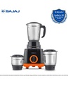 [SMH-59B6549EB64BD236] BAJAJ Rex 500 W Mixer Grinder (Black, Orange)