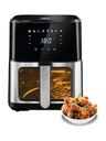 [SMH-1D3D30A2032FF140] KENT Ultra Digital Air Fryer 5L | Bake, Grill & Roast | Up to 80% Less Oil Usage | Air Fryer (Black & Silver)