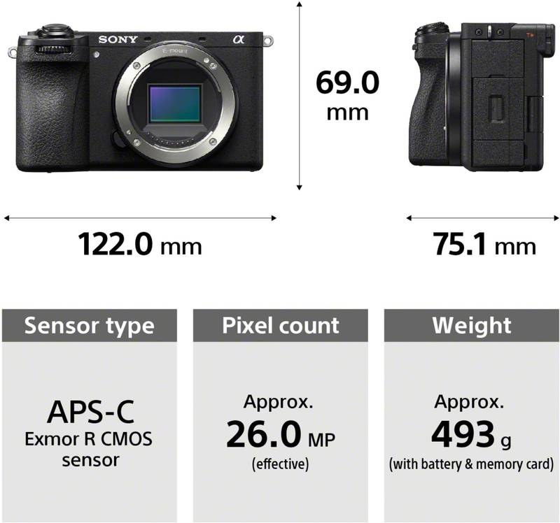SONY ILCE-6700 Mirrorless Camera Body Only Made for Creators | 26.0 MP | Artificial Intelligence based Autofocus | 4K 60p Recording (Black) - Photo 3