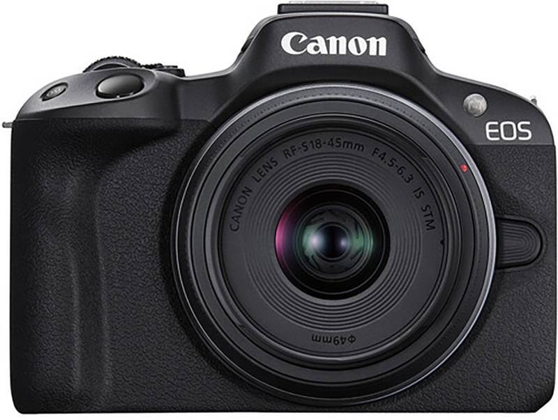 [SMC-D724533D963E544B] Canon EOS R50 Mirrorless Camera RF - S 18 - 45 mm f/4.5 - 6.3 IS STM and RF - S 55 - 210 mm f/5 - 7.1 IS STM (Black)