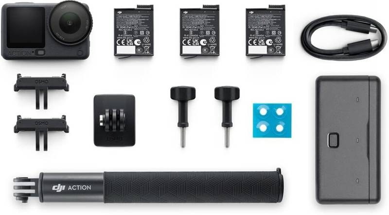 [SMC-E15A0291F52E59A5] dji Osmo Action 6 Adventure Combo Sports and Action Camera (Black)