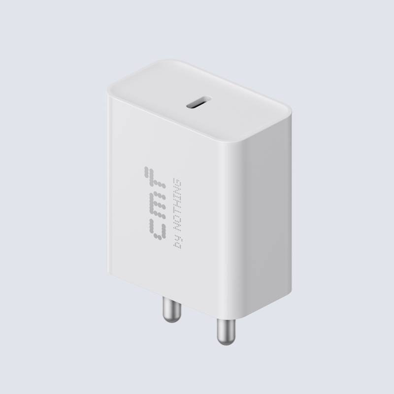 CMF by Nothing 33 W Quick Charge 2 A Wall Charger for Mobile with Detachable Cable (Light White) - Photo 4