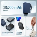 Ambrane 20000 mAh 22.5 W Compact Pocket Size Power Bank - MiniCharge 20 (Black-Grey) - Photo 2