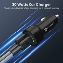 Portronics 3 Amp Qualcomm 3.0 Turbo Car Charger (Black) - Photo 2