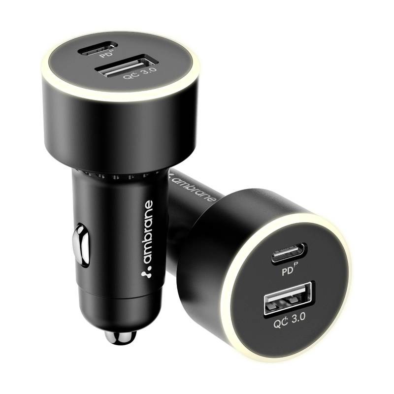 [SMX-A57A668E111B19B6] Ambrane 85 W Turbo Car Charger - C85-Black