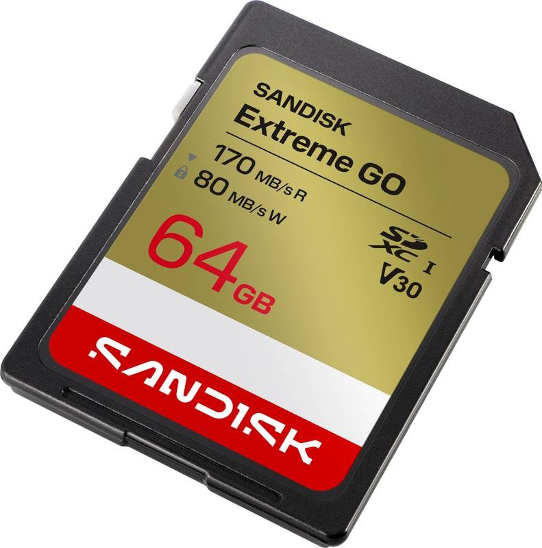 [SMX-89E5EF8812AA6DDA] SanDisk SDSDXGN-064G-GNCIN SANDISK Extreme GO SD UHS-I Card 64 GB SDXC UHS Class 1 170 MB/s  Memory Card Compatible with Mobile, Computer, Tablet, Camera, Gaming Console